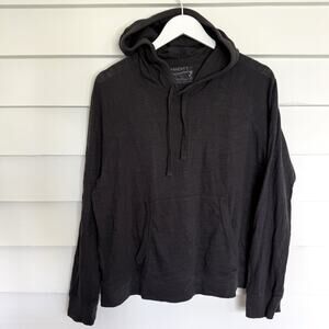 Faherty Whitewater Hoodie Organic Cotton Gray Long Sleeve Pullover Large